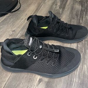 Black Nike running shoes